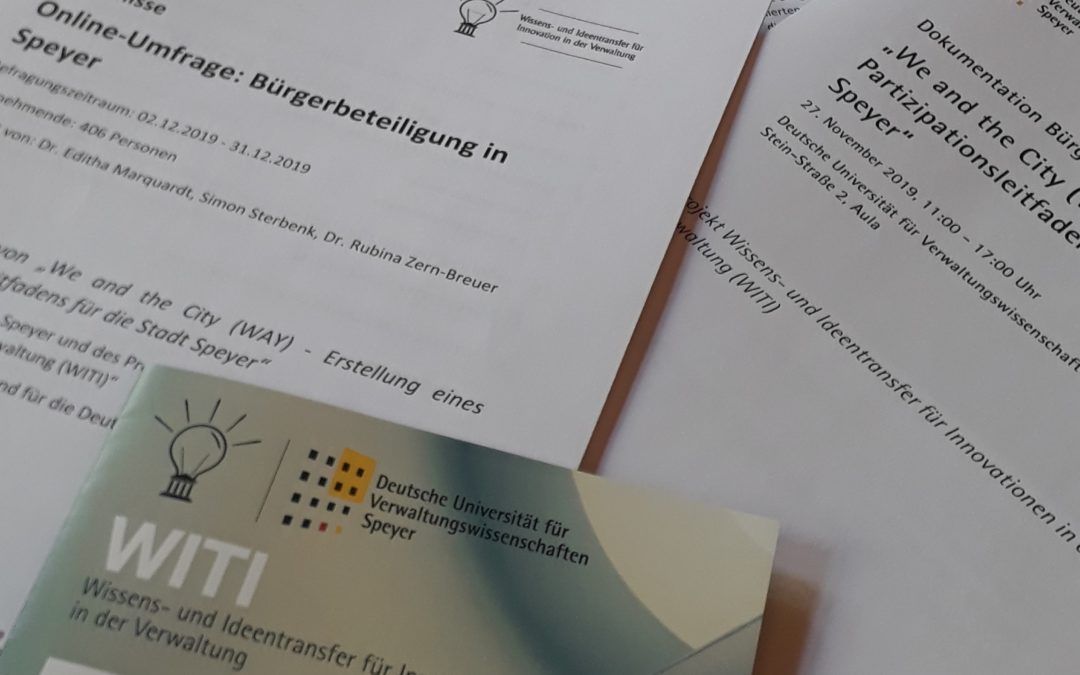 WITI-Projekt und Stadt Speyer stellen Ergebnisse zur Bürgerbeteiligung in Speyer vor